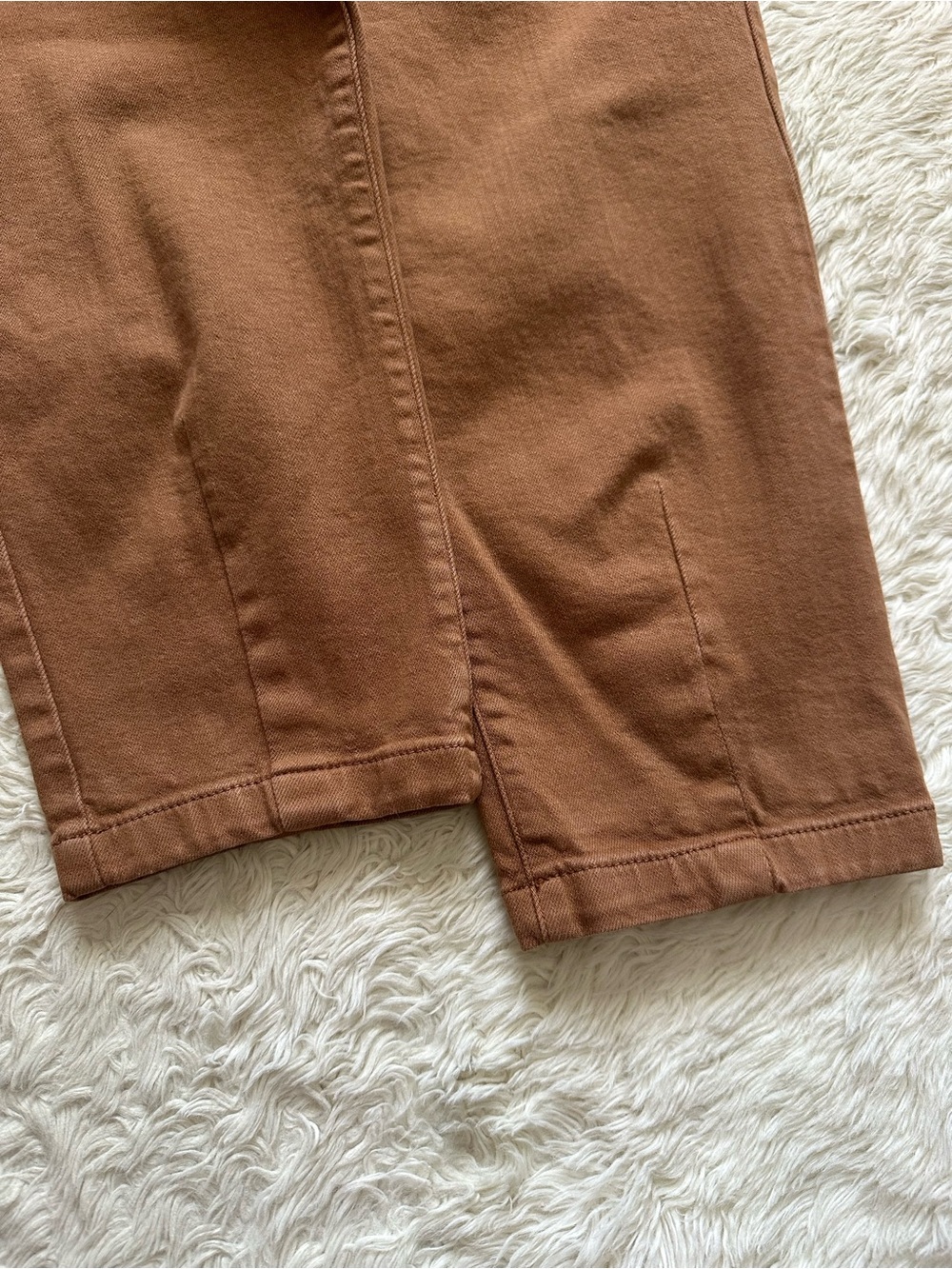 Sezane Pants Manu Trousers Front Pleats Tapered Leg Coffee Brown Sz 38 US 6 - Picture 9 of 15